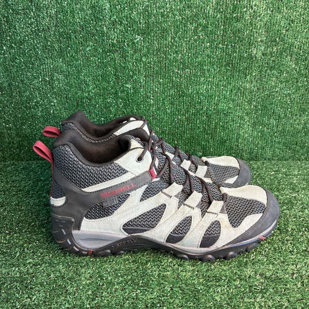 Merrell Alverstone Mid Waterproof Suede Mesh Gorpcore Hiking Shoes Grey Mens 12